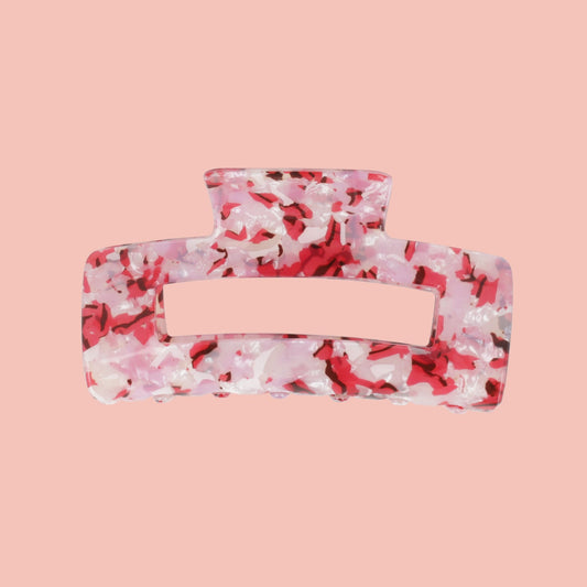 Rectangular Hair Clip - Cherry Blossom