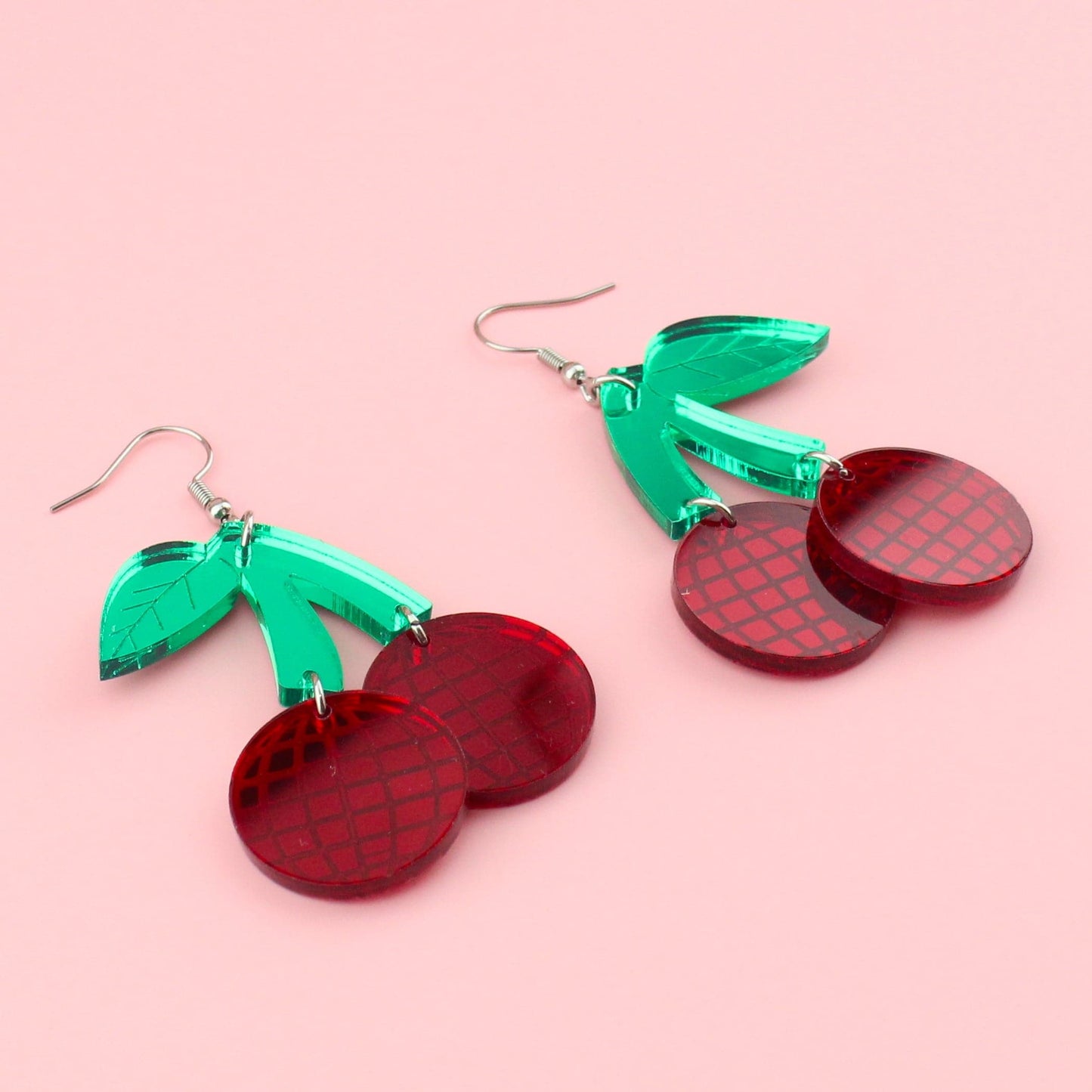 Red Disco Cherry Earrings