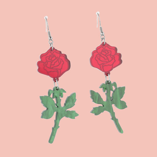 Red Thorny for You Earrings