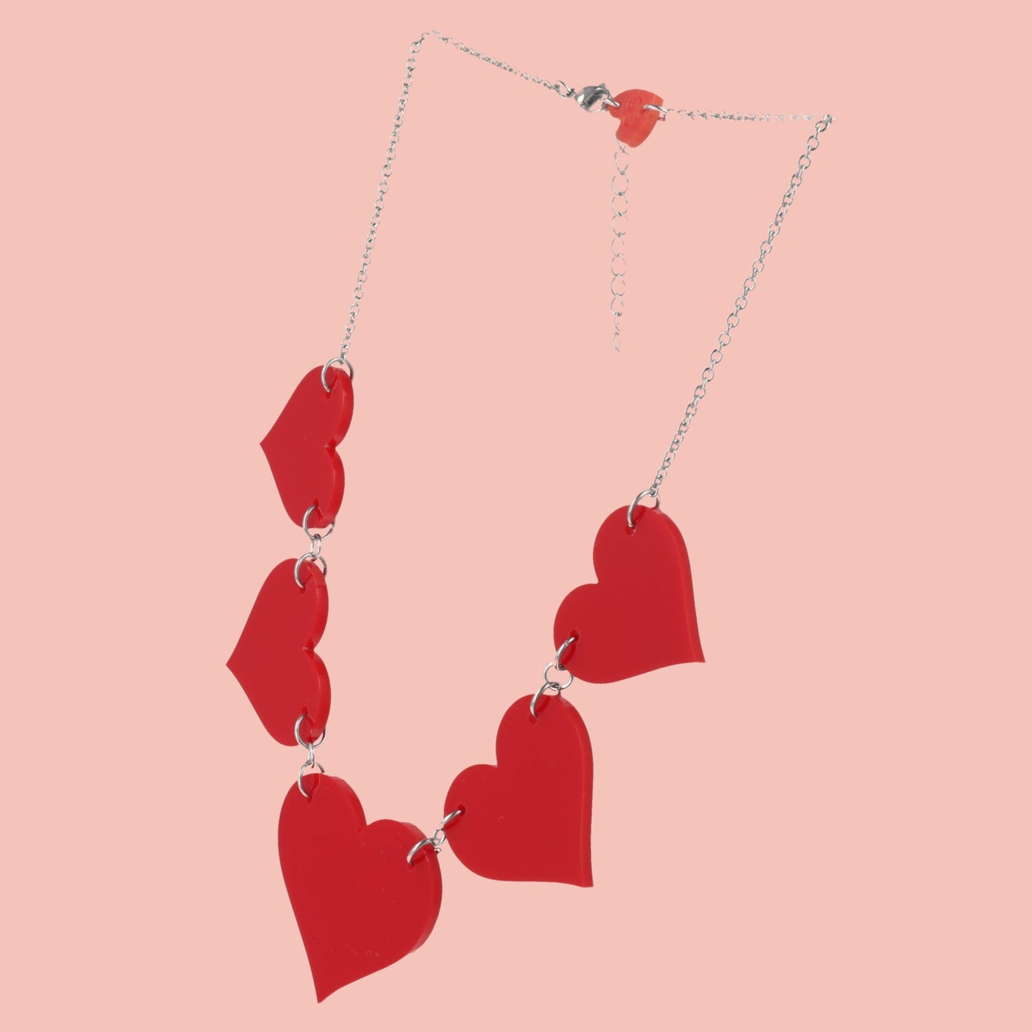 Red Heart Collar Necklace