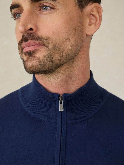 Movement™ Quarter Zip Sweater - Marine Navy Heather