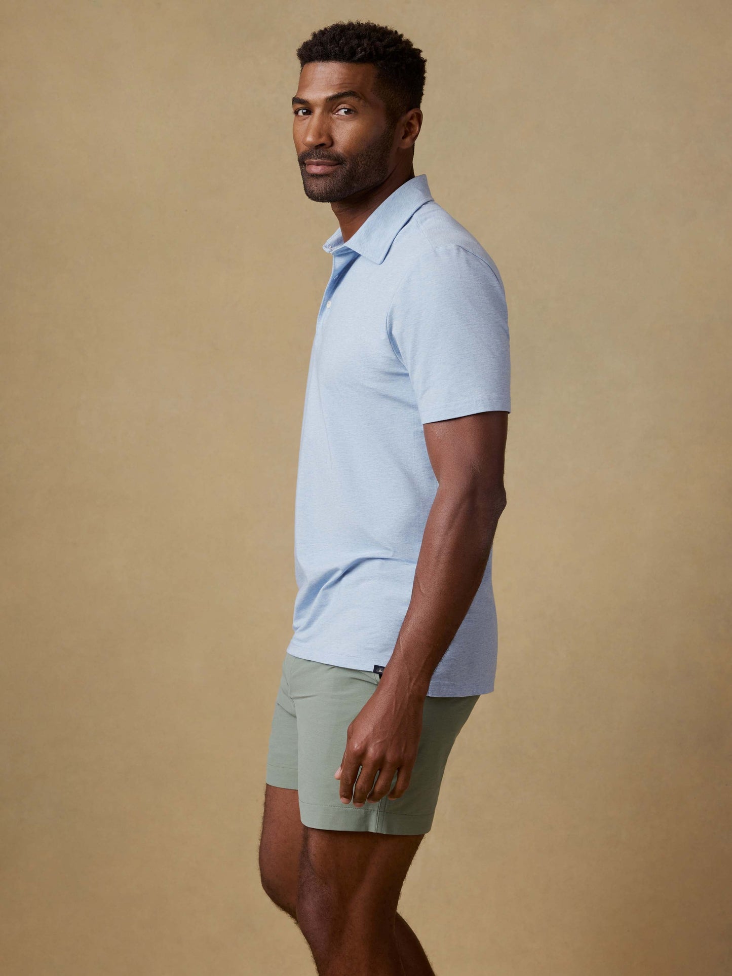 Short-Sleeve Movement™ Polo - Cardiff Blue Heather