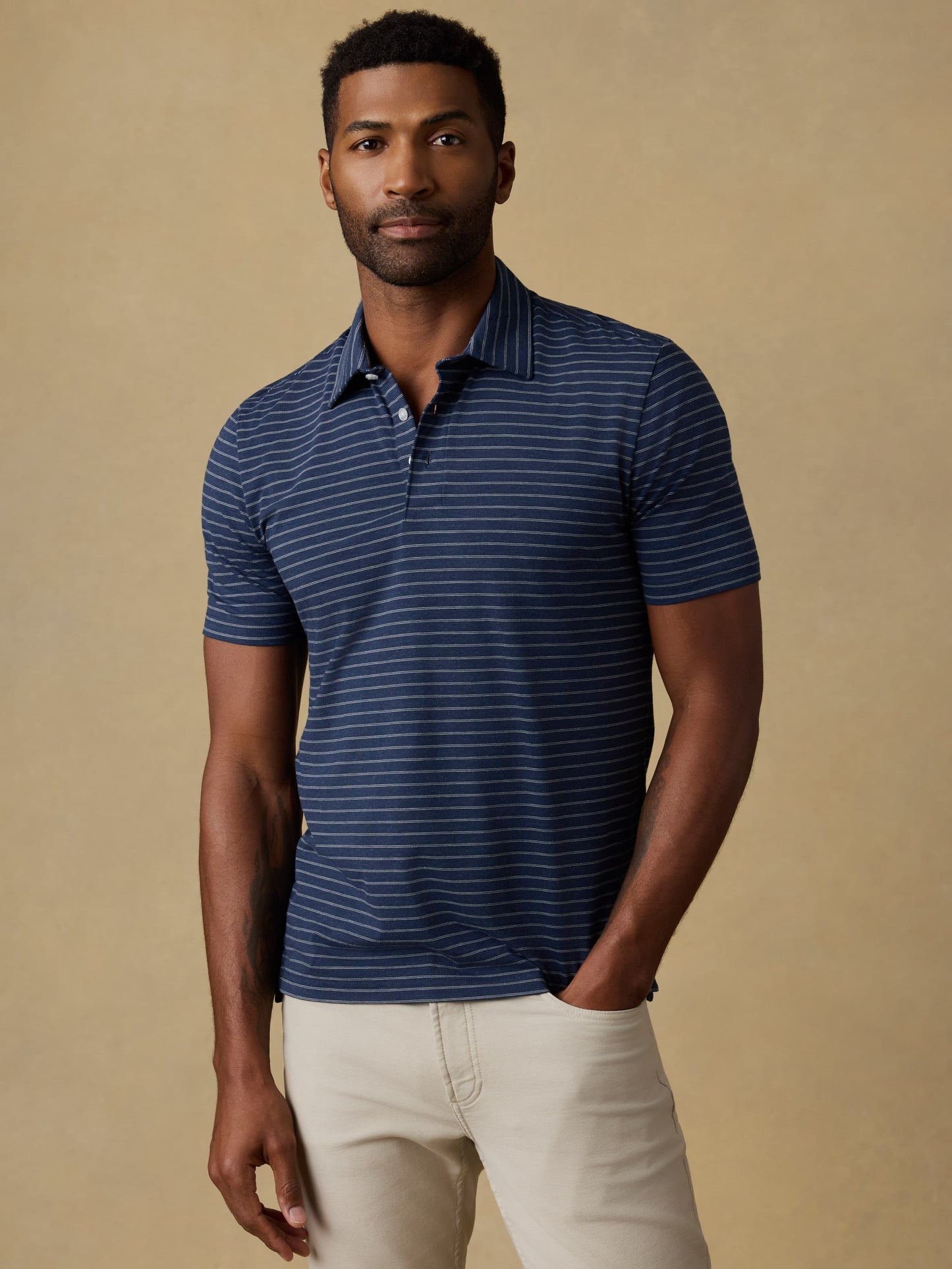 Short-Sleeve Movement™ Polo - Ravine Waters Stripe