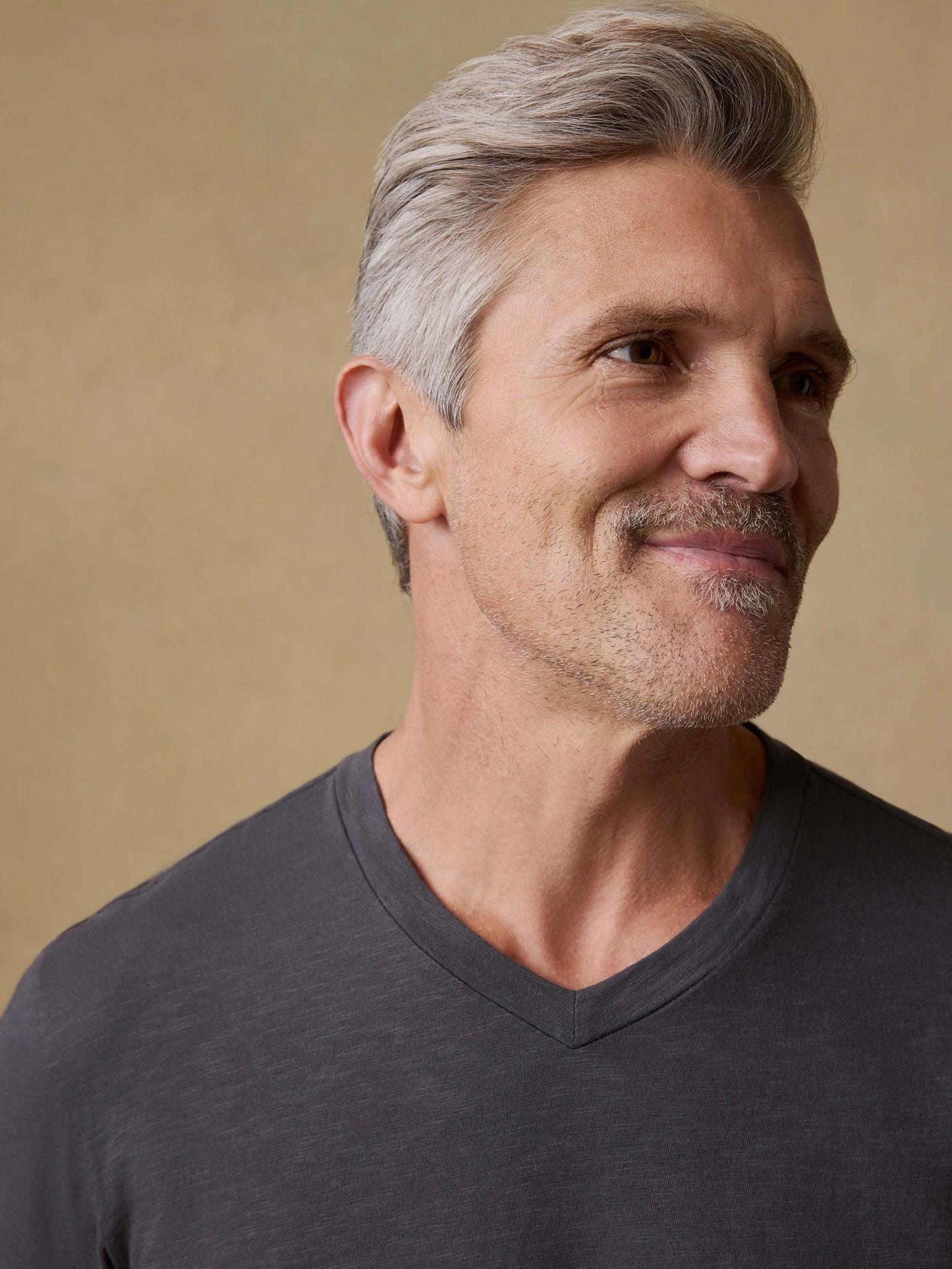 Short-Sleeve Sunwashed V-Neck Tee - Graphite