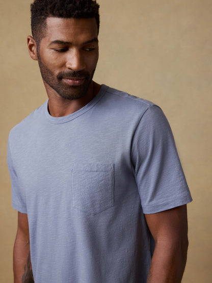 Sunwashed Regenerative Pocket Tee - Flint