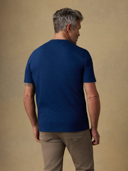 Short-Sleeve Indigo Pocket Tee - Deadstock Wash