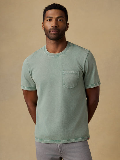 Short-Sleeve Recycled Cotton Tee - Coastal Sage