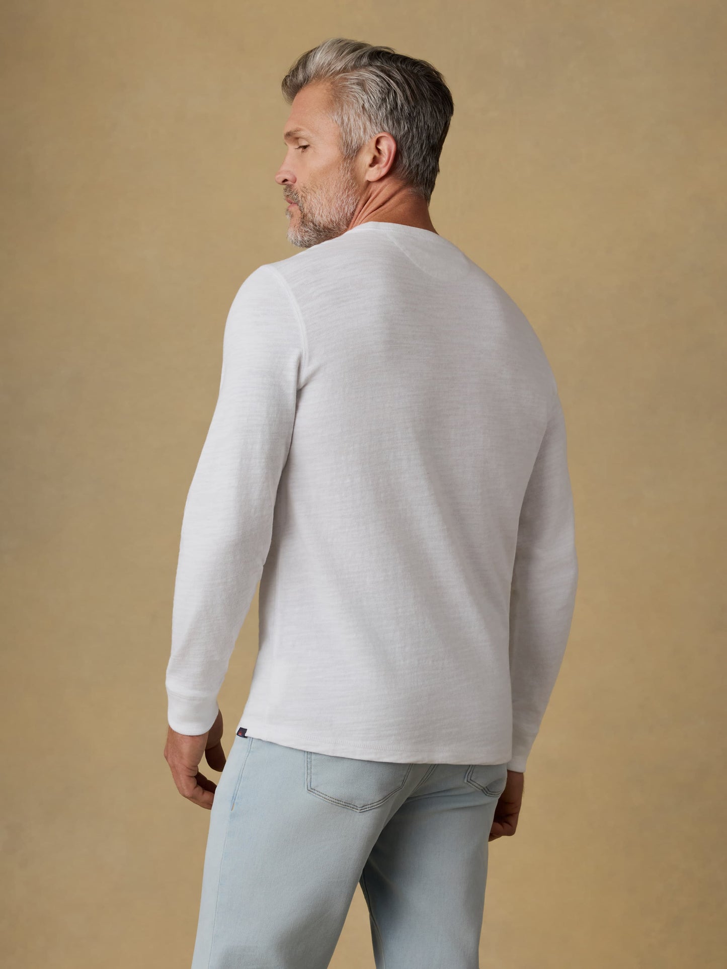 Sunwashed Organic Henley - White