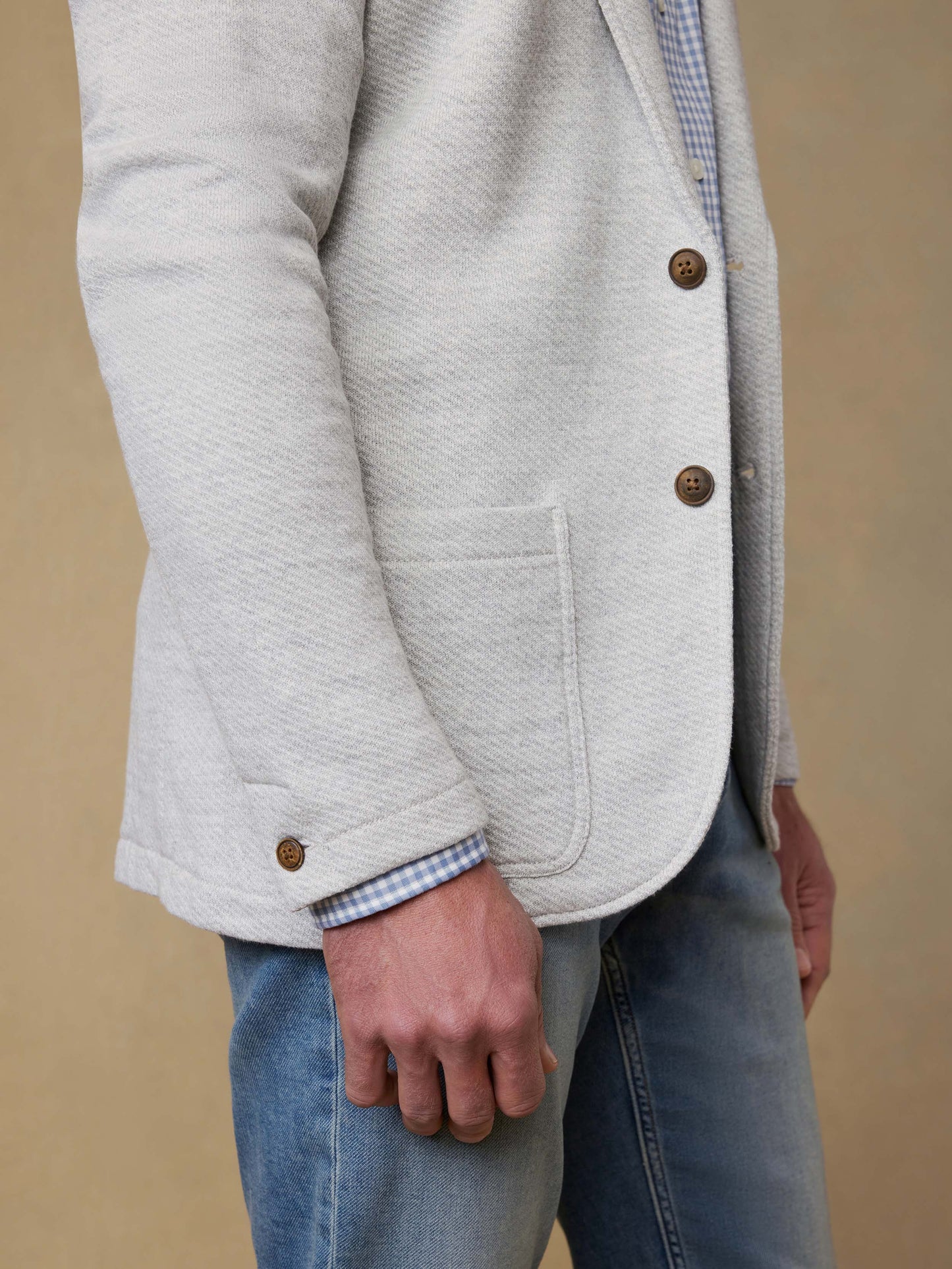 Inlet Knit Blazer - Heather Grey