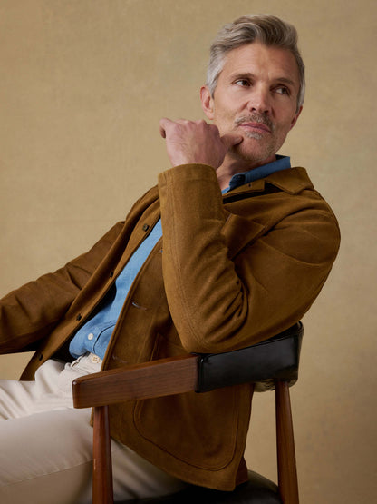 Suede Studio Jacket - Golden Chestnut