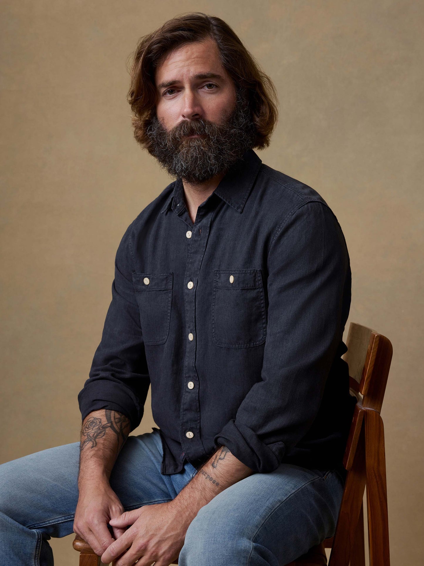 Tried & True Chambray Workshirt - Durango Black