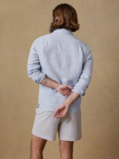 Laguna Linen Shirt - Light Blue Melange
