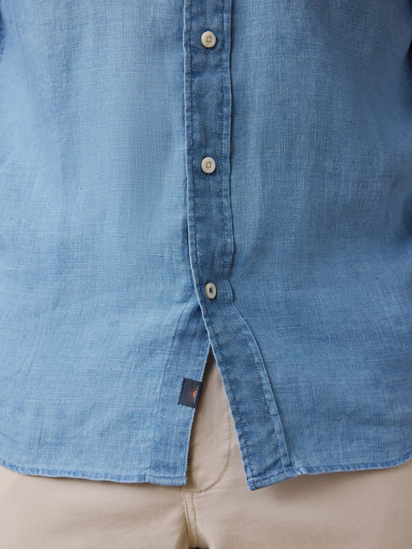 Indigo Laguna Linen Shirt - Brookshore Wash