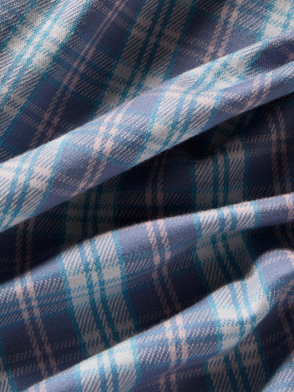 Coastline Knit Shirt - Summer Teal Plaid