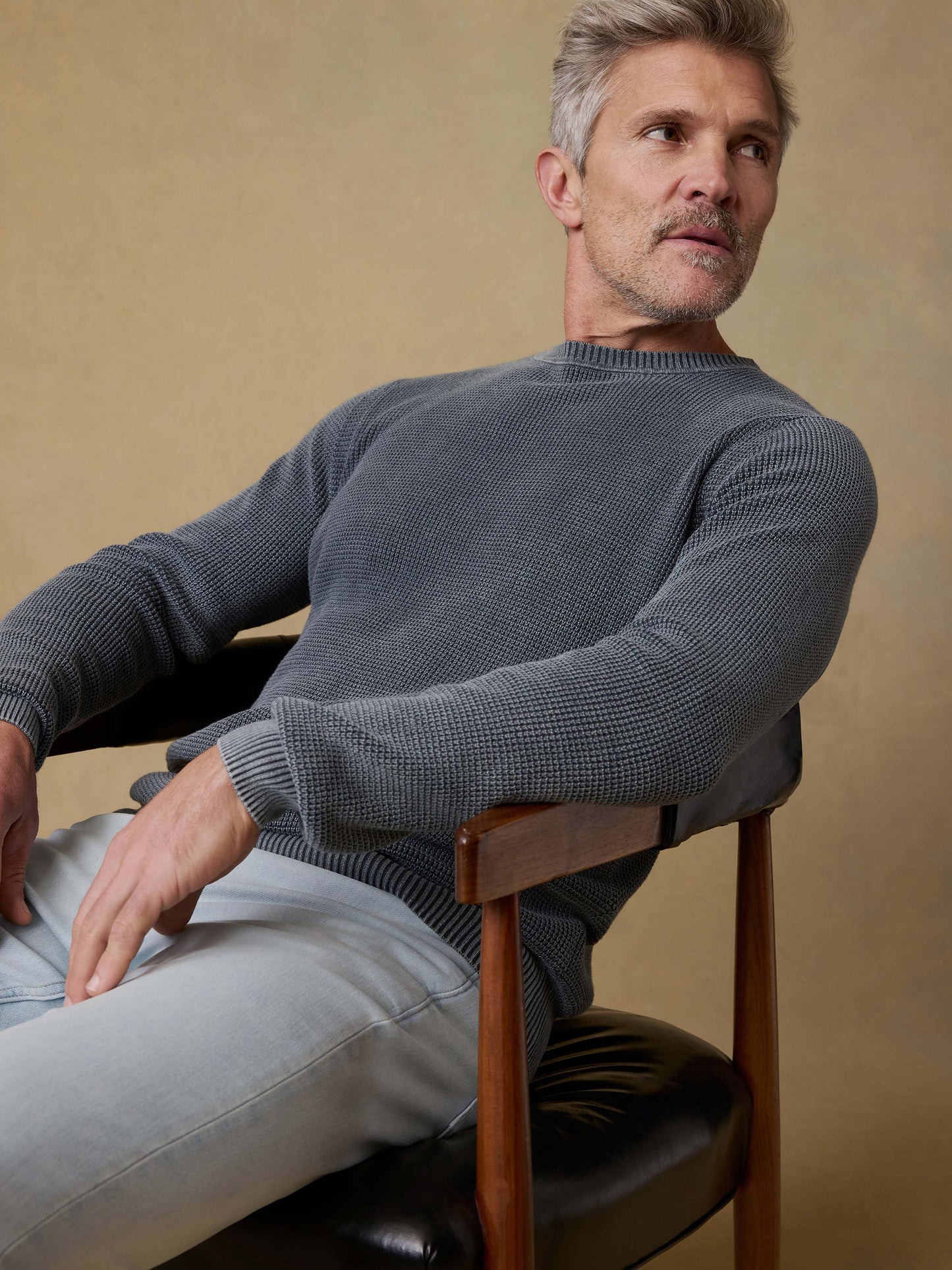 Sunwashed Crewneck Sweater - Faded Black