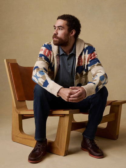 Thunder Voice Eagle Cardigan - Sand Four Eagles