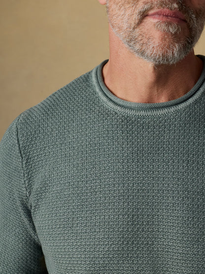 Sunwashed Dockside Sweater - Mountain Olive