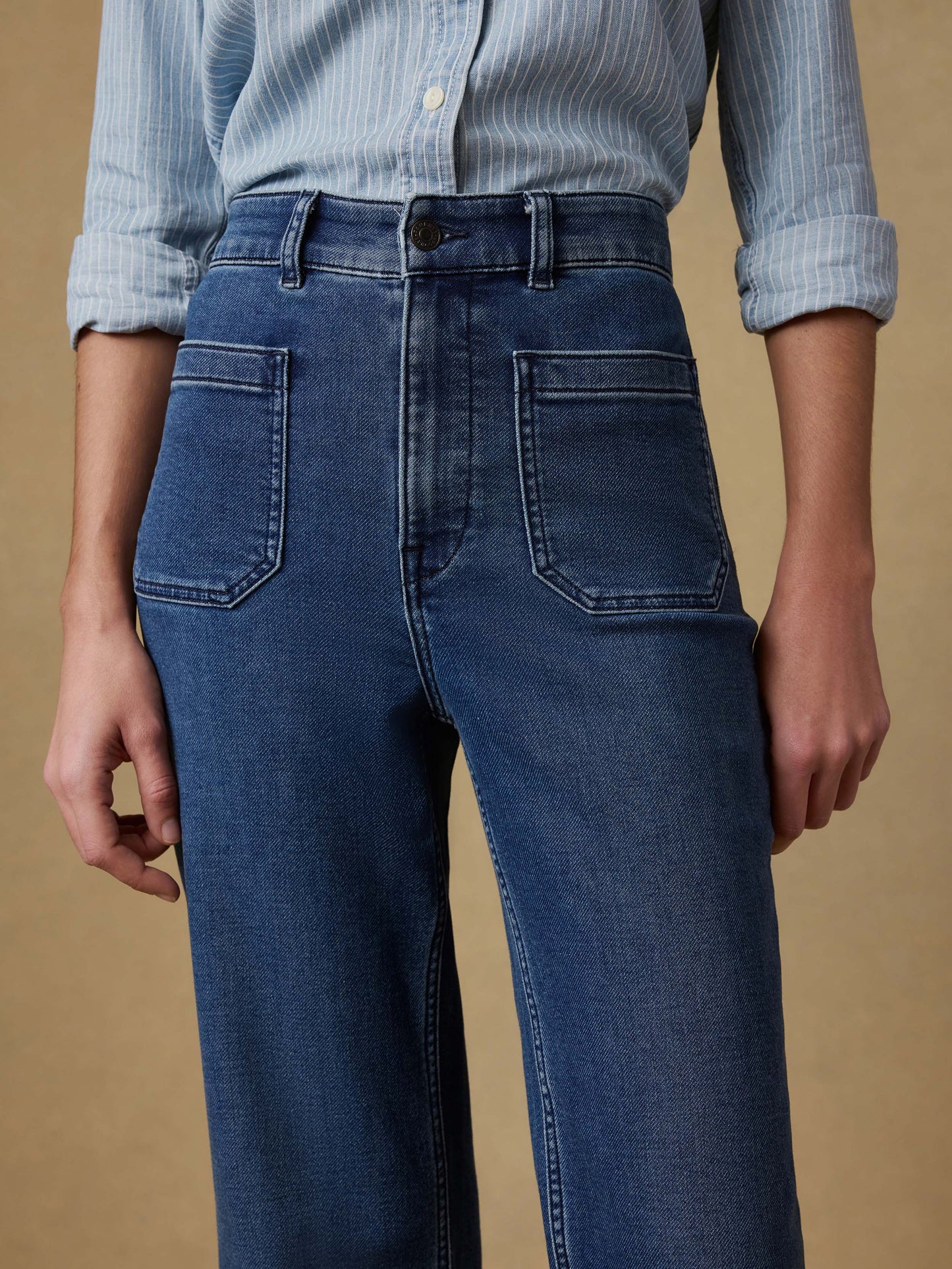 Stretch Terry Patch Pocket Pant - Creekstone Wash