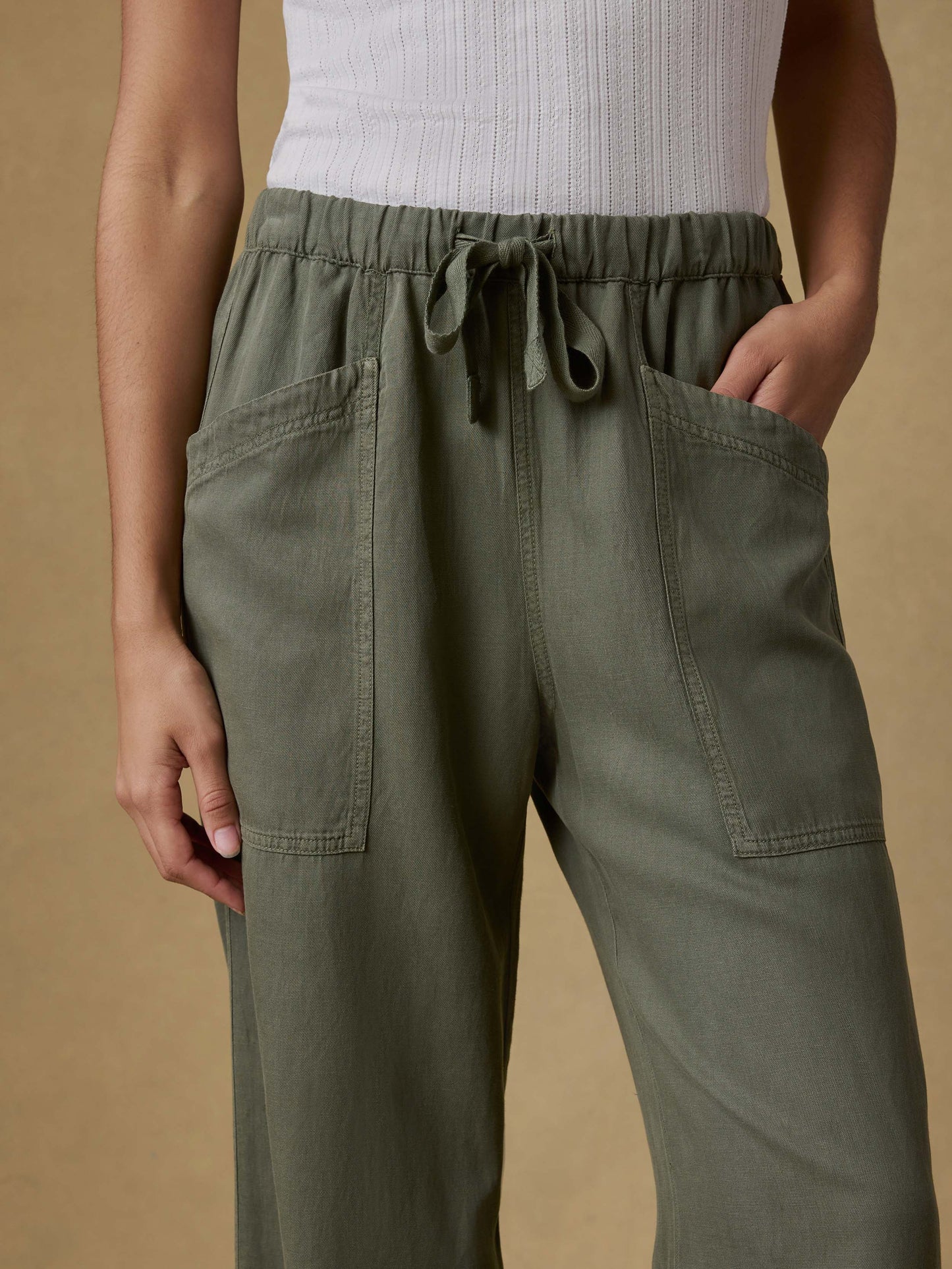 Topanga Drape Pant - Thyme