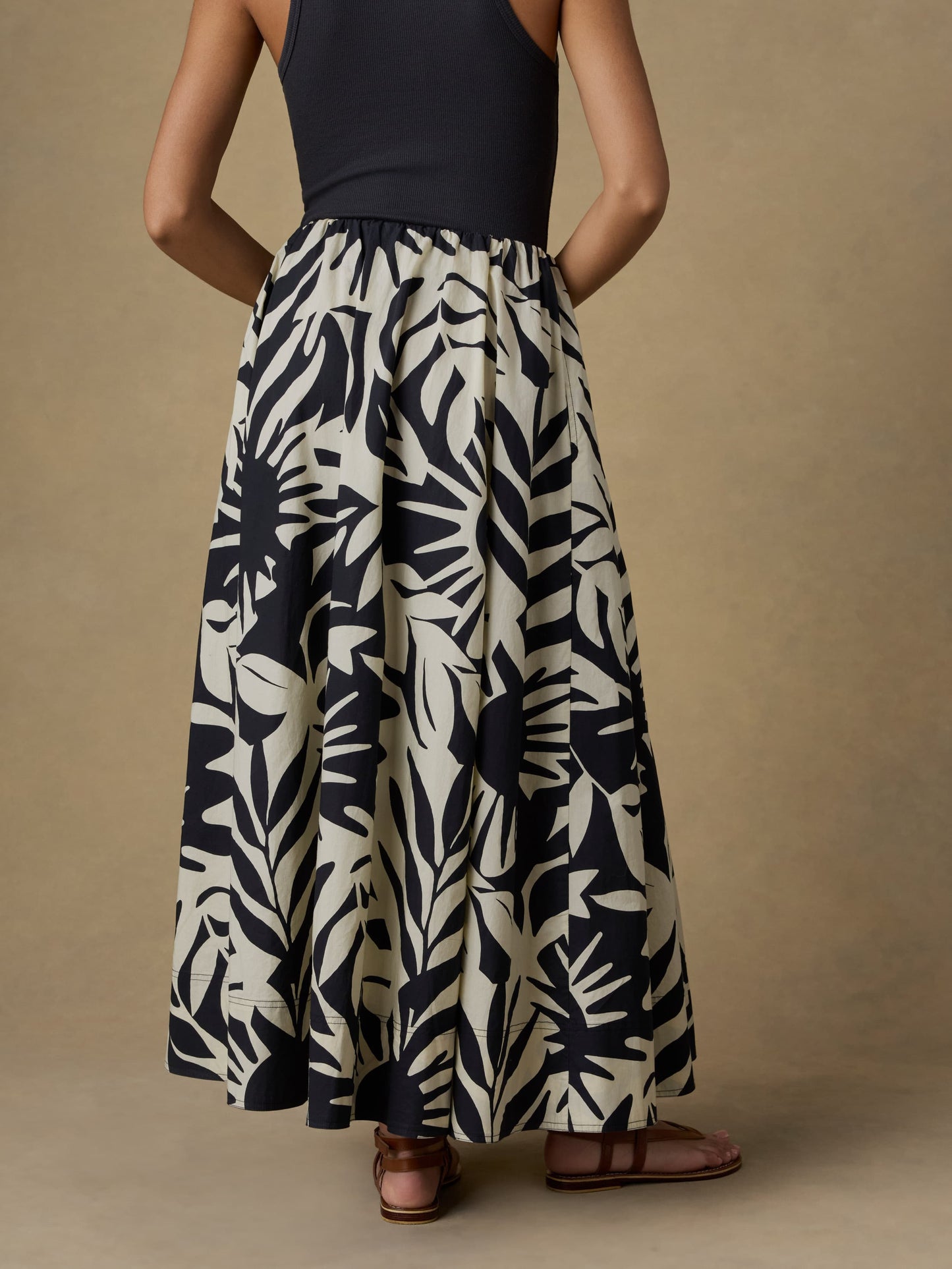 Coastal Poplin Nera Skirt - Garden Sonata