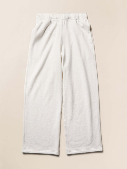 High Standard Fleece Wide Leg Sweatpant - Ice Grey Heather