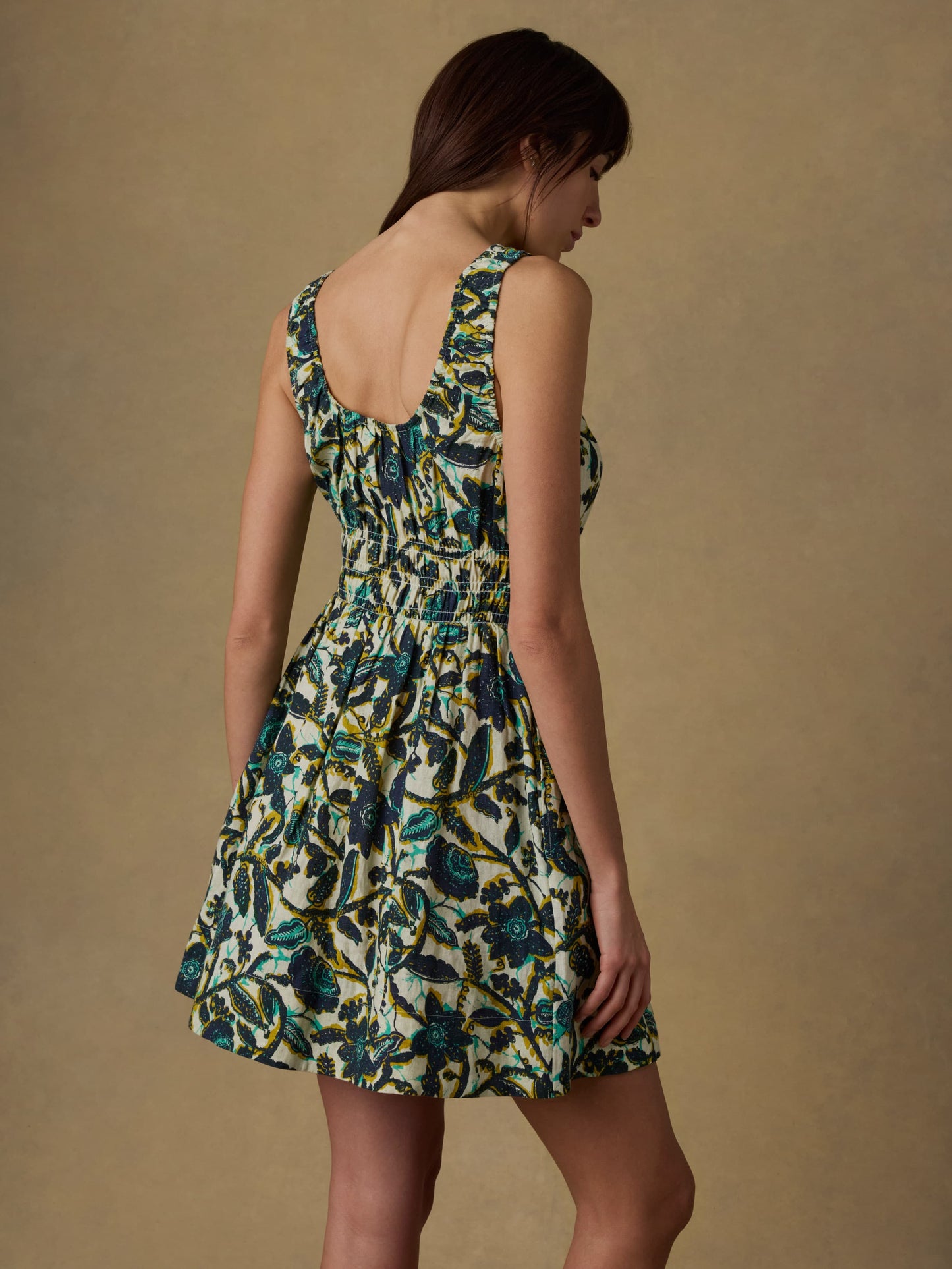 Montecito Linen Mini Dress - Tropics