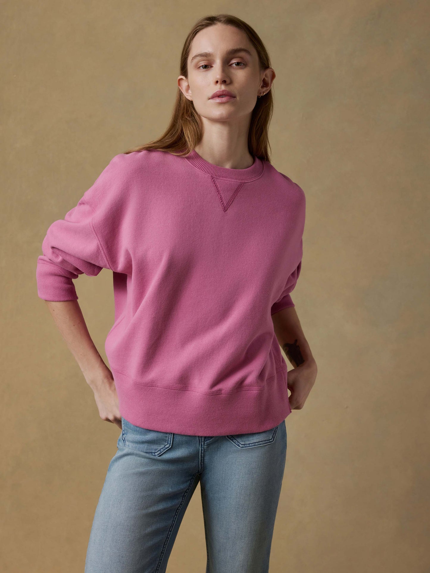 High Standard Fleece Vintage Crewneck - Ibis Rose
