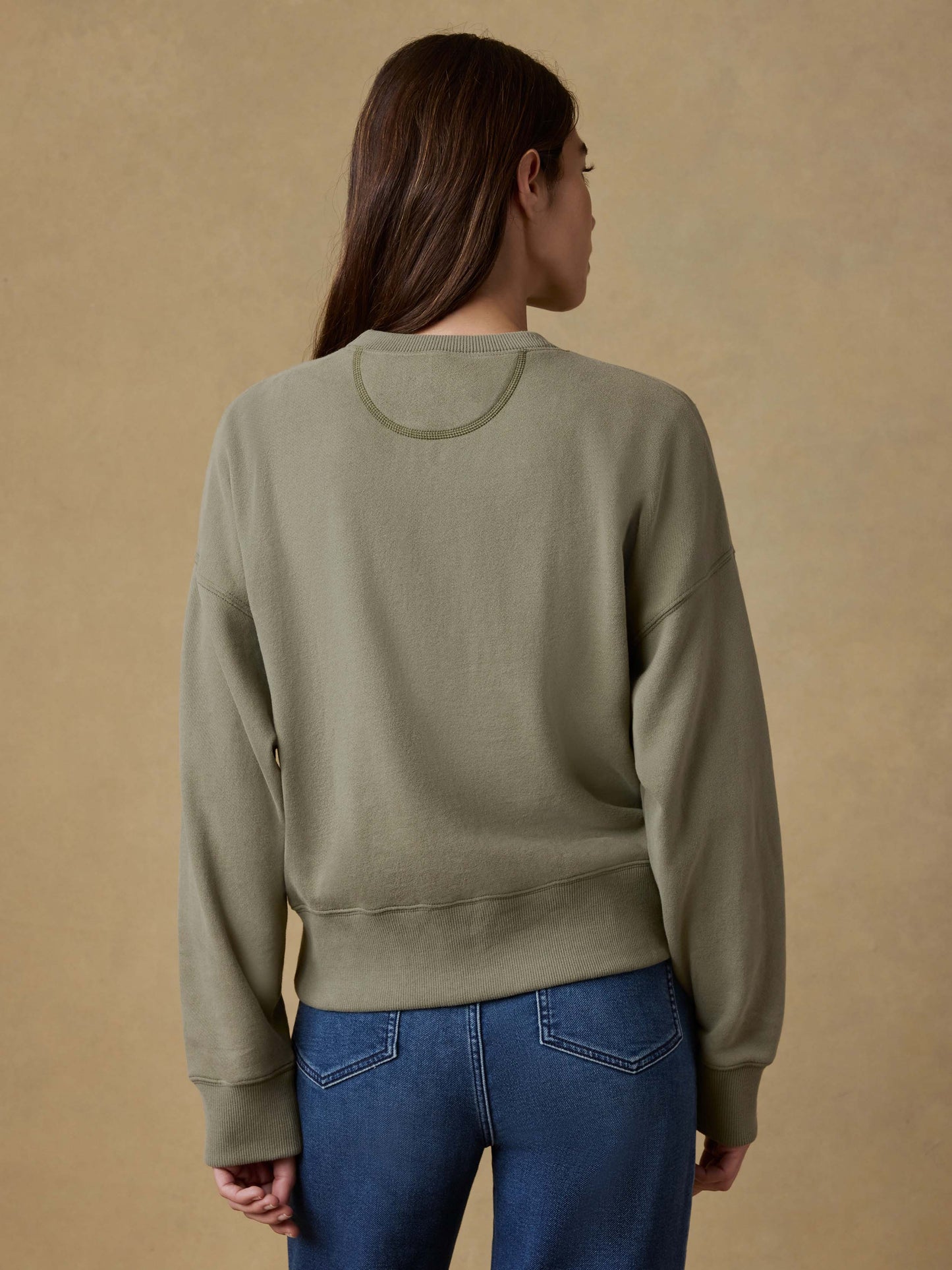 High Standard Fleece Vintage Crewneck - Island Olive