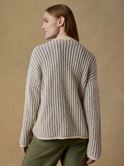 Heirloom Cotton Rollneck Sweater - Cream