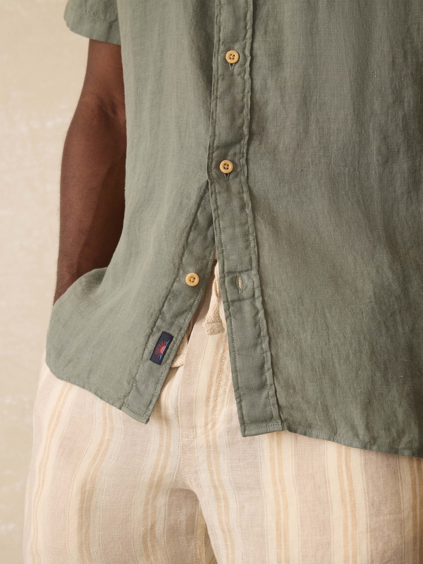 Short-Sleeve Laguna Linen Shirt - Spruce