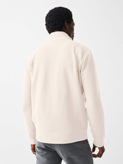 Spring Lake Long- Sleeve Terry Quarter- Zip - Solar White