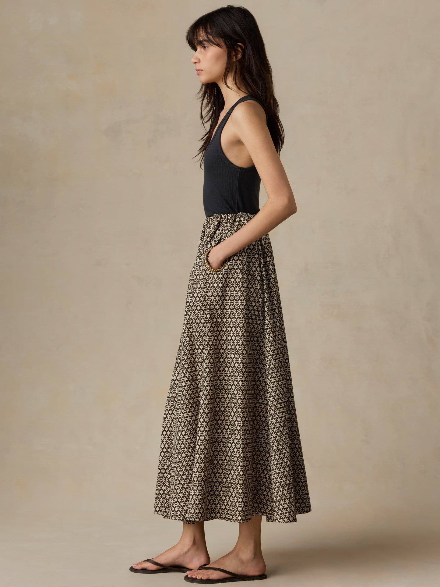 Coastal Poplin Nera Skirt - Bloom Trail Floral