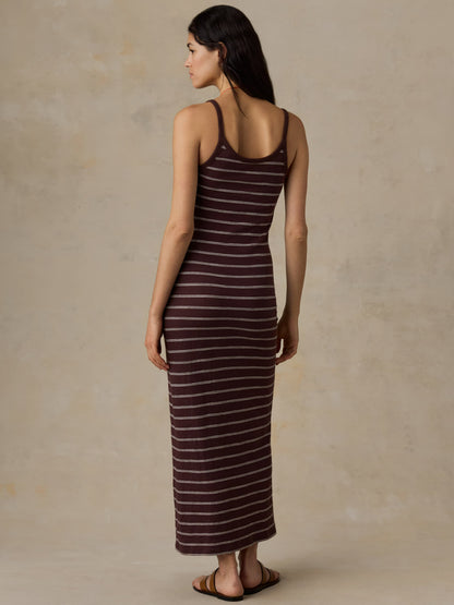 Sunwashed Slub Tank Dress - Mountain Pass Stripe