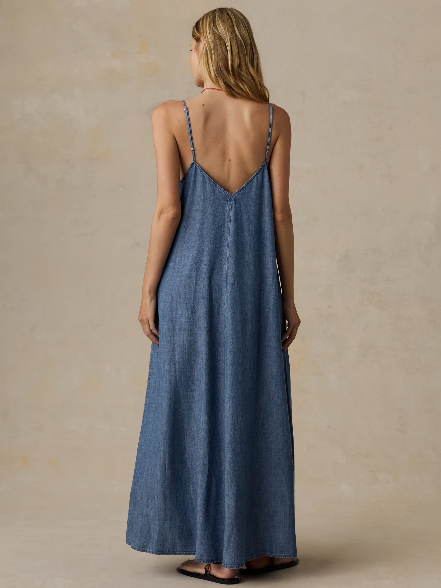 Tried & True Chambray Slip Dress - River Mist Wash