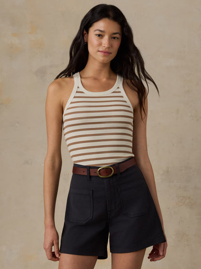Surfside Rib Tank - Woodsmoke Stripe