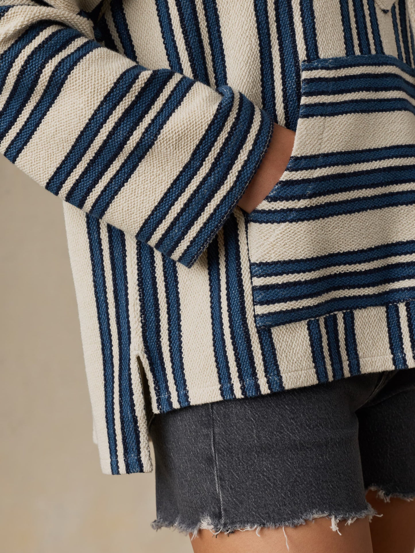 Baja Hoodie - Kingfisher Stripe
