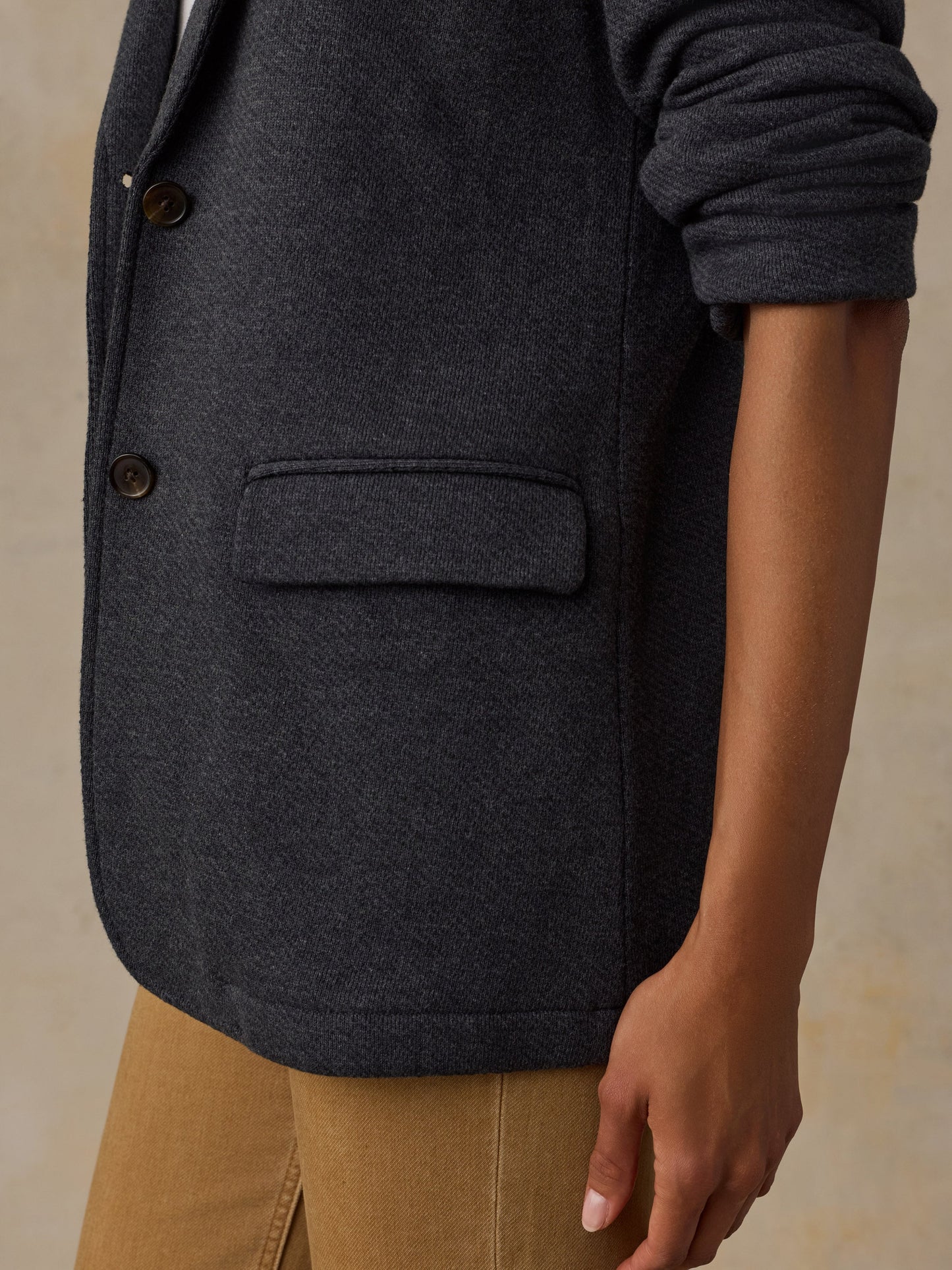 Inlet Knit Blazer - Black Sky Melange