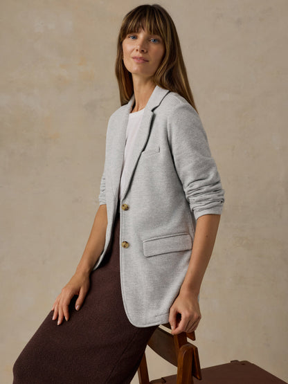 Inlet Knit Blazer - Heather Grey