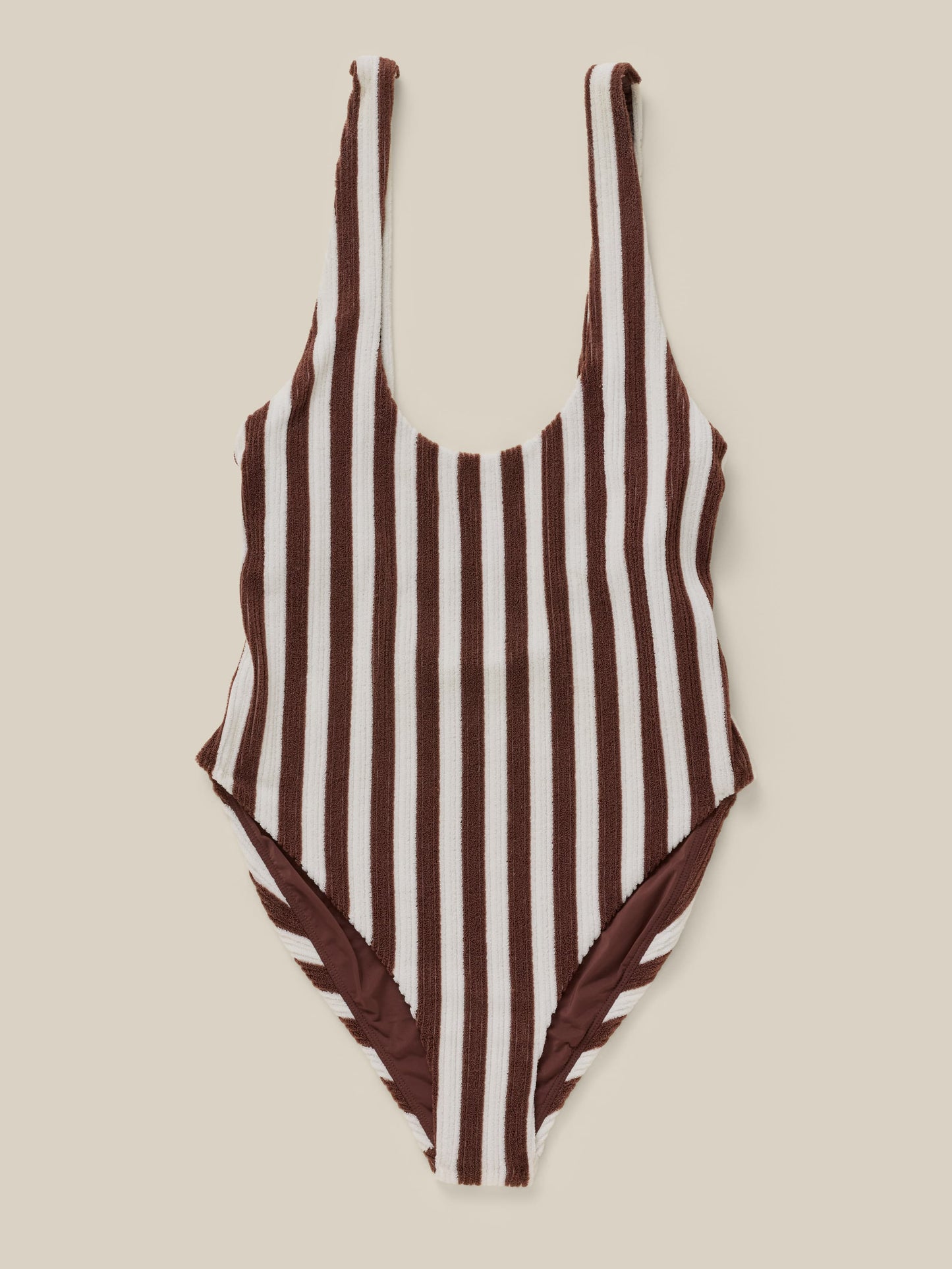Wavebreak One Piece - Mini Cocoa Stripe