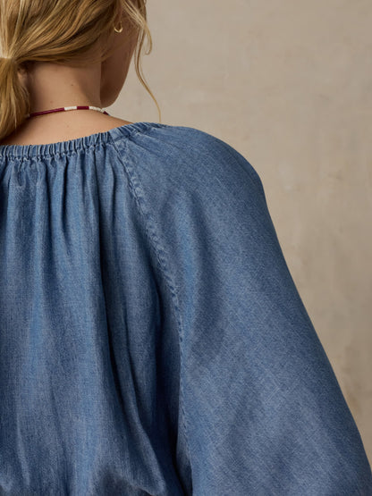 Tried & True Chambray Nera Top - River Mist Wash