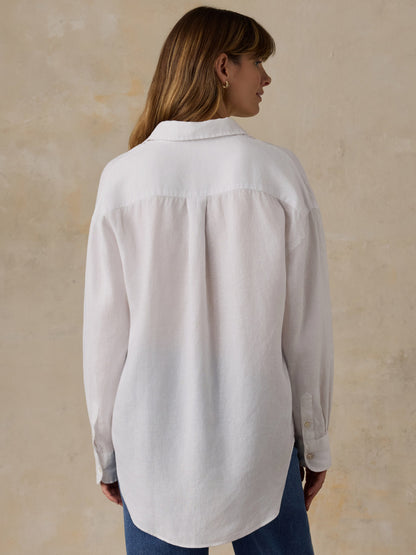 Laguna Linen Relaxed Shirt - White