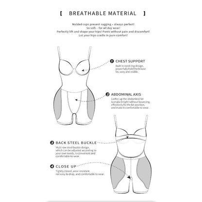Butt lifter padded shapewear tummy control camisole