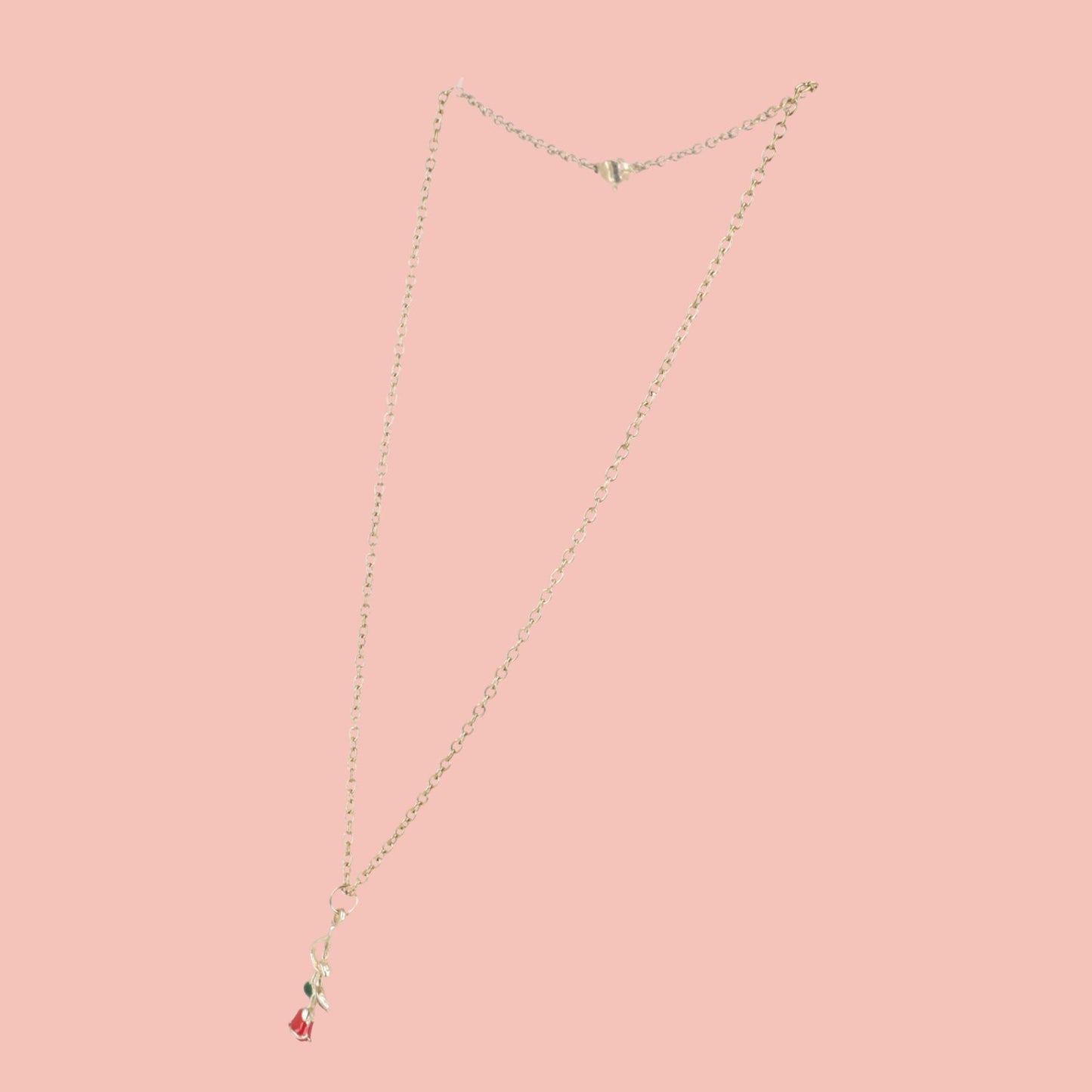 Red Enchanted Rose Necklace