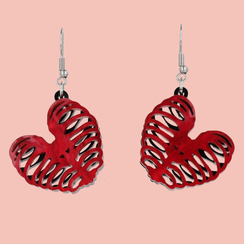 Ribcage Heart Earrings