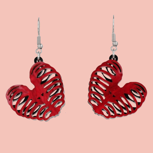 Ribcage Heart Earrings