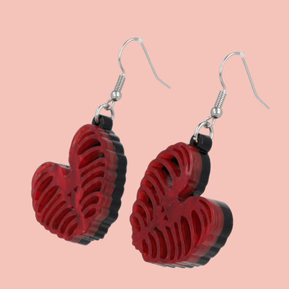 Ribcage Heart Earrings