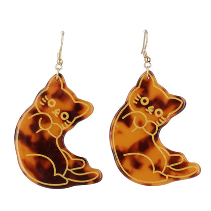 Purr-fectly Adorable Tortie Cat Earrings
