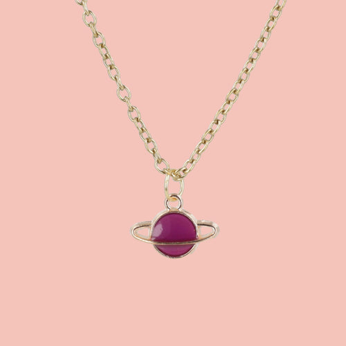 Purple Planet Necklace