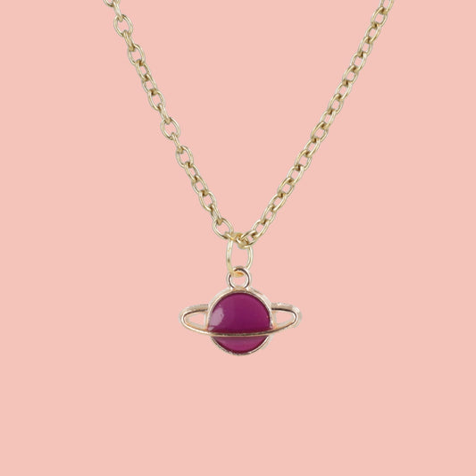 Purple Planet Necklace