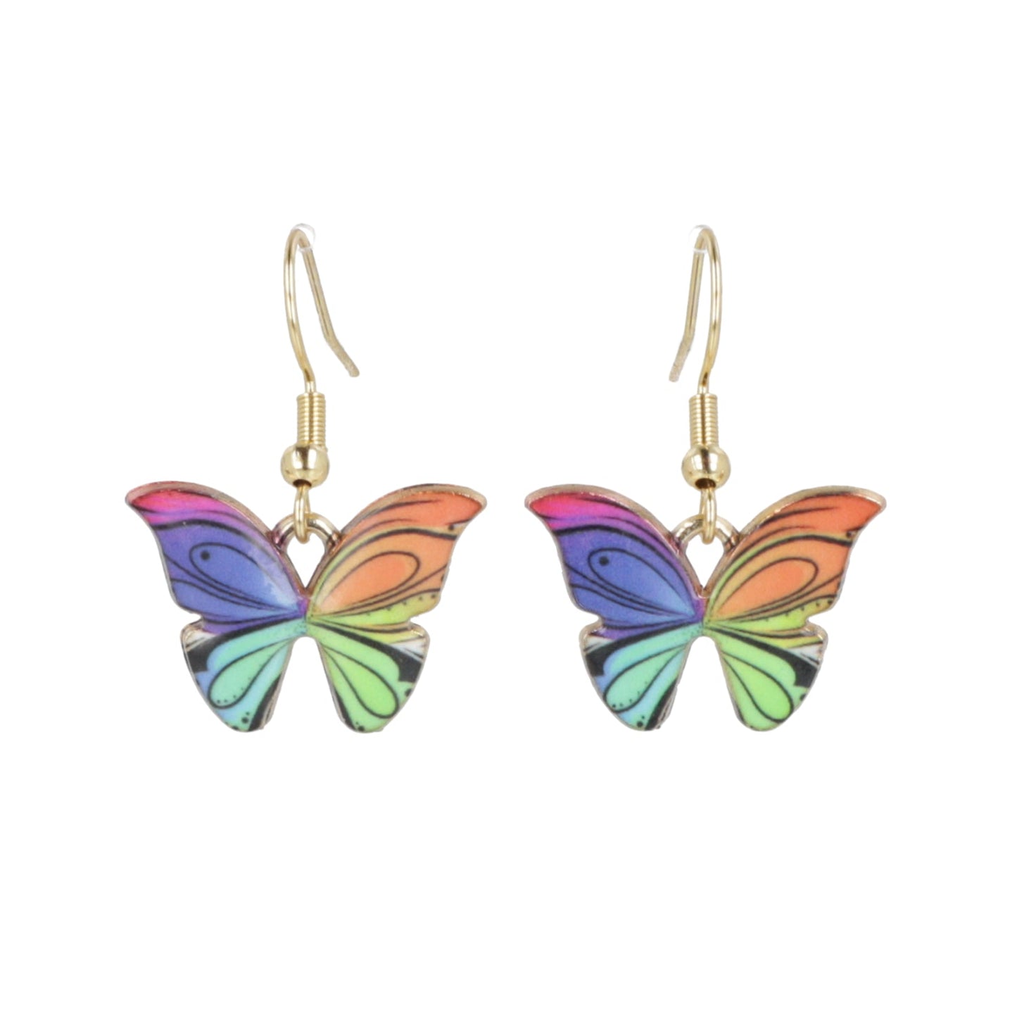 Rainbow Butterfly Earrings